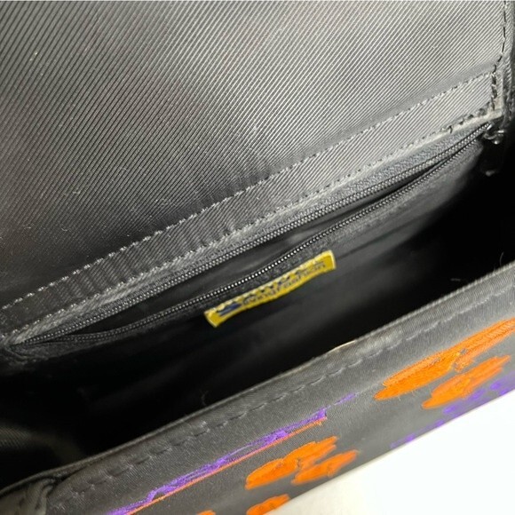 Vintage Sandol Living Fashion Clemson Go Tigers Black Orange Purple Handbag - Picture 8 of 13